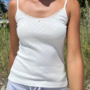 *** SOLD *** Brandy Melville Skylar Heart Tank - White